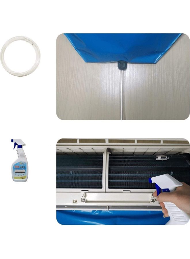 Waterproof Air Conditioner Cleaning Cover Blue