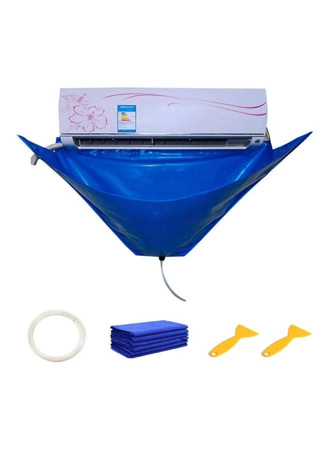 Waterproof Air Conditioner Cleaning Cover Blue