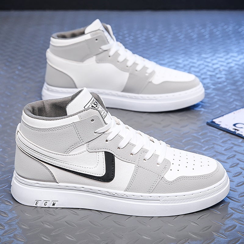 Mens High-Top Sneakers Korean Casual Autumn 2023white ash white ash