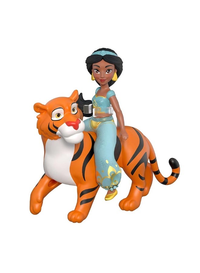 Mattel Disney Princess Jasmine Small Doll and Rajah Tiger Figure with Seat, from Mattel Disney Movie Aladdin