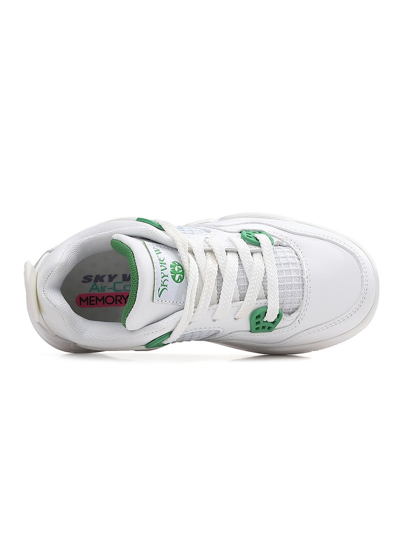 Kid Shoes Boys Girls Sneakers Lace Up Skate Shoes Durable Walking Casual Shoes