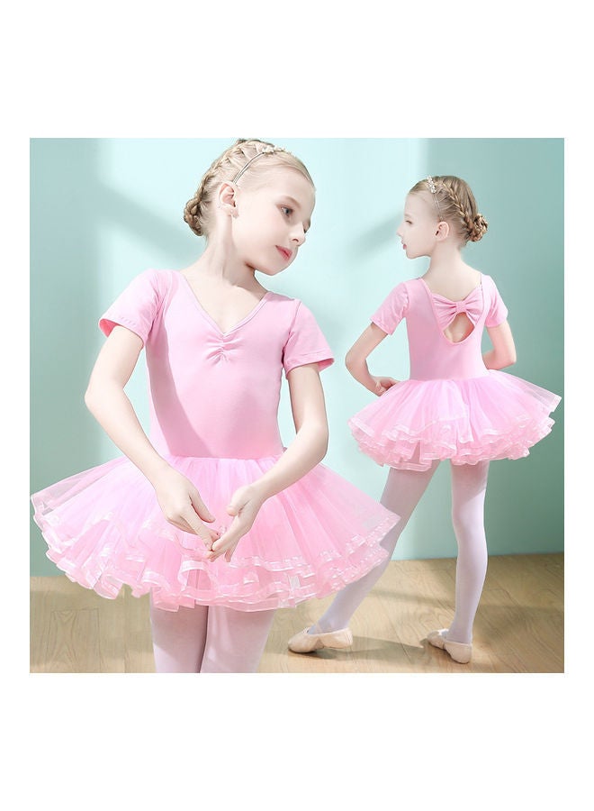 Short Sleeve Tutu Skirt Ballet Outfit Dress 110cm