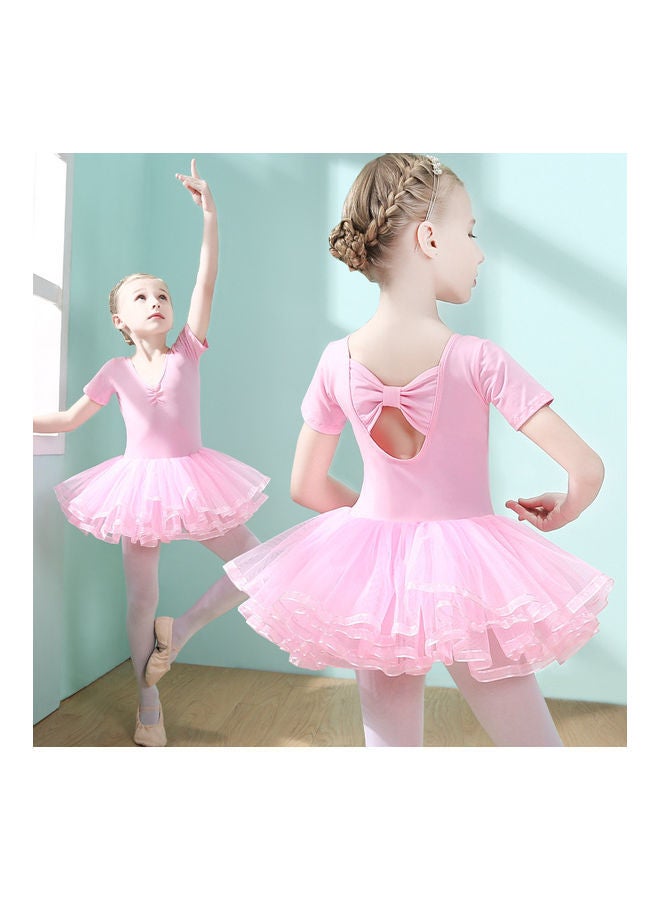 Short Sleeve Tutu Skirt Ballet Outfit Dress 110cm