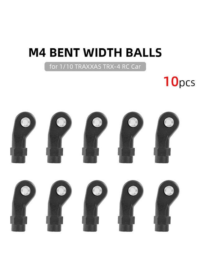 10-Piece Rod Ends M4 Bent Width Balls 7 x 1x 6.5cm