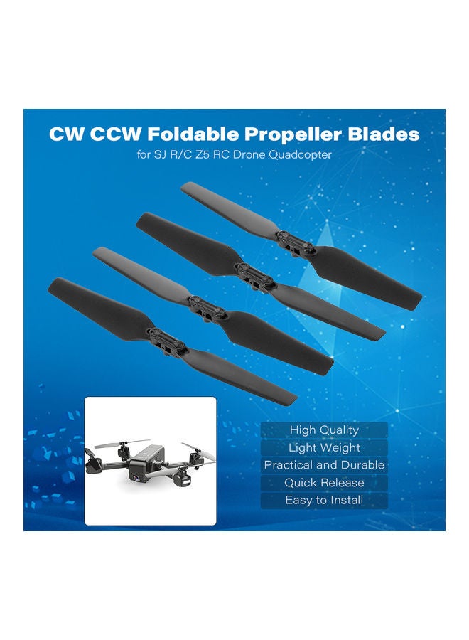 2 Pairs CW CCW Foldable Propeller Blades 10x2x6.5cm