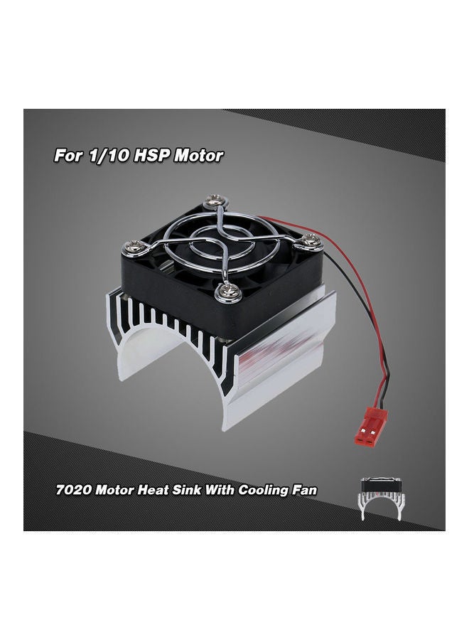 7020 Motor Heat Sink With Cooling Fan 4.6 x 4.2 4.6cm