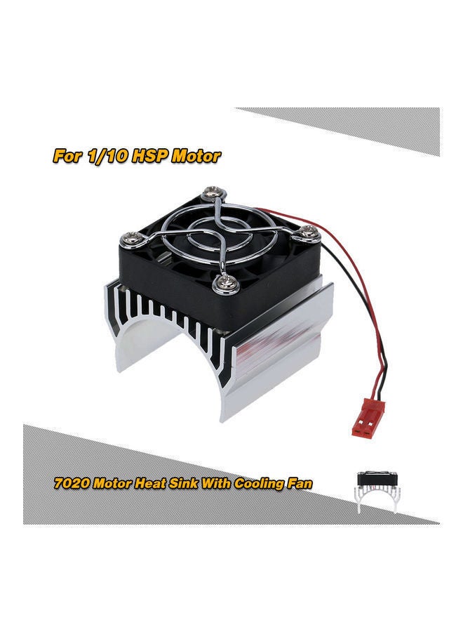 7020 Motor Heat Sink With Cooling Fan 4.6 x 4.2 4.6cm