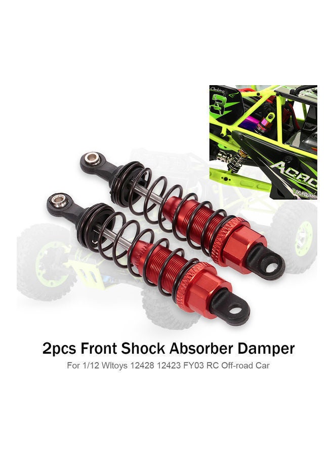 2 Piece Front Shock Absorber Damper Metal 8x1x7cm