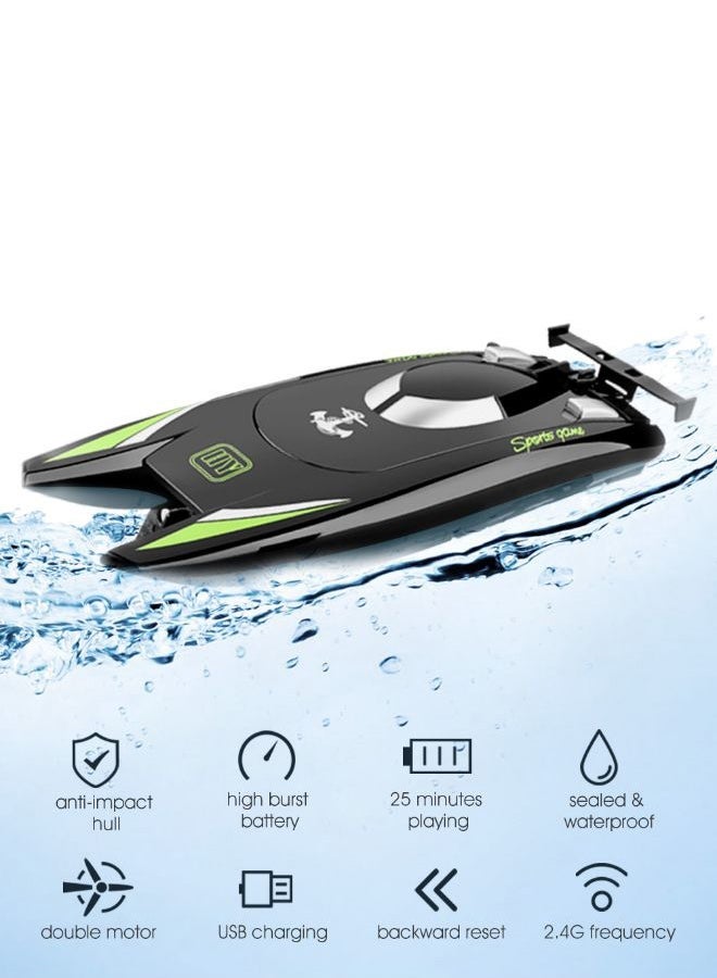 High Speed Two Channel Remote Control Racing Boat Set 39.7 x 14.5centimeter