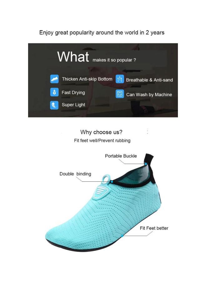 Breathable Non-Slip Beach Shoes Light Blue/Black