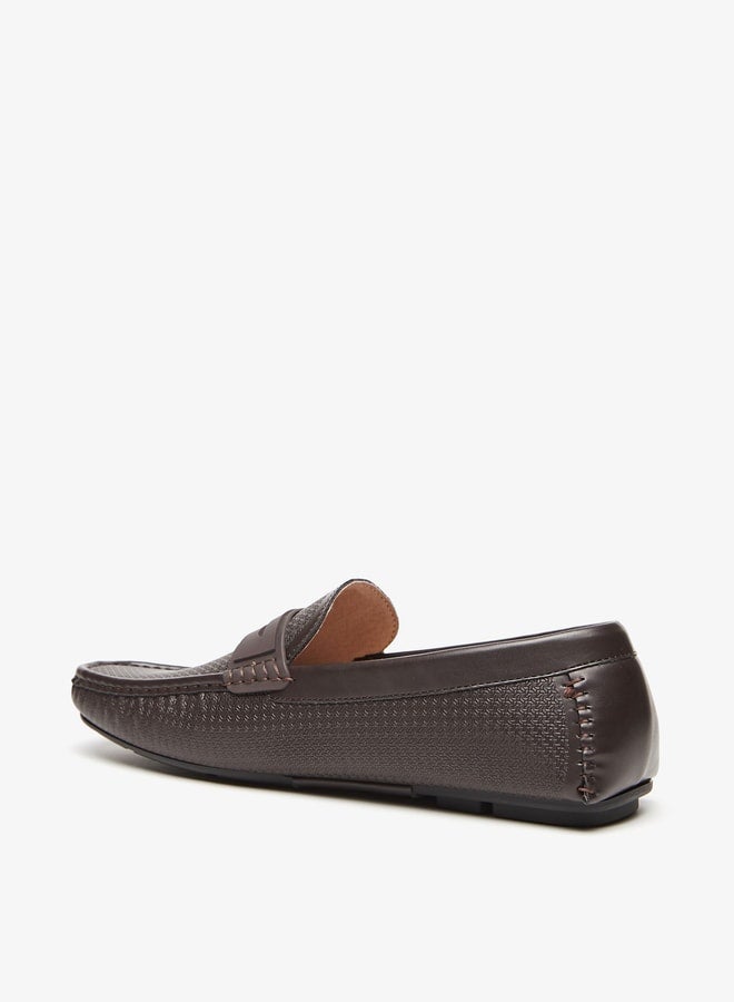 Men's Textured Slip-On Moccasins