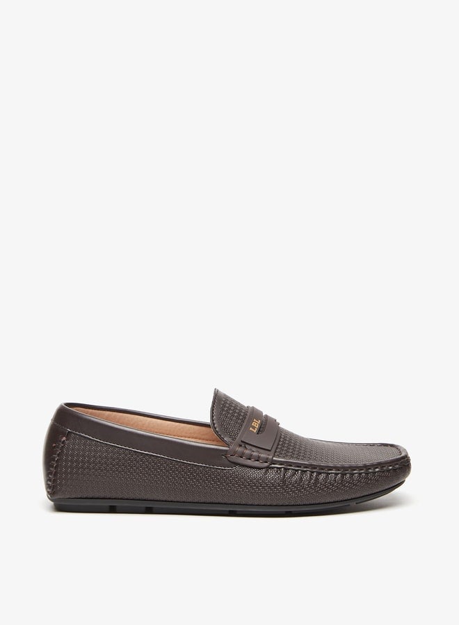 Men's Textured Slip-On Moccasins