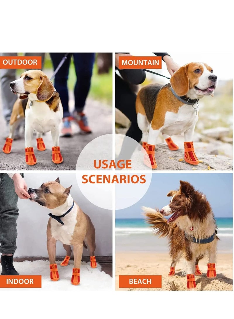 Dog Boots for Small Dogs Breathable Dog Walking Shoes Dog Snow Boots for Small Dogs, Puppy Shoes for Hot Pavement 4PCS