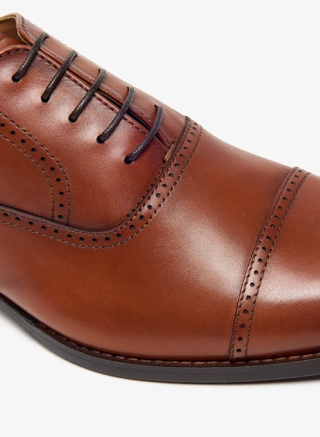 Men's Solid Lace-Up Oxford Shoes