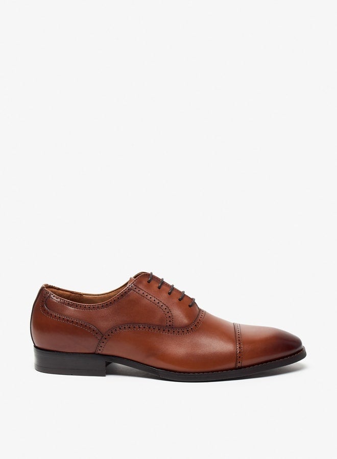 Men's Solid Lace-Up Oxford Shoes