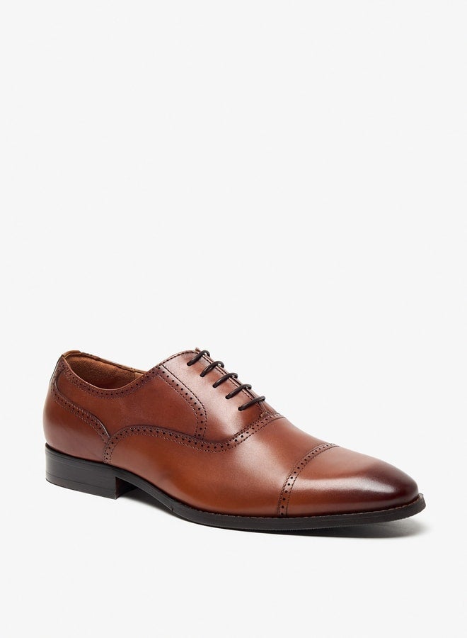 Men's Solid Lace-Up Oxford Shoes