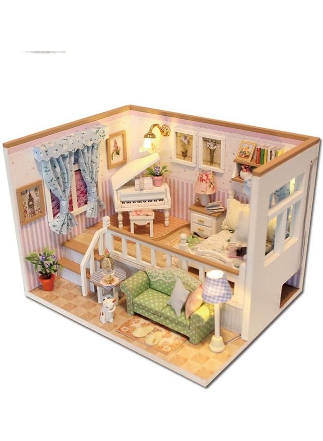 DIY Miniature Wooden Doll House Furniture Kit 17 x 13.5 12.3cm