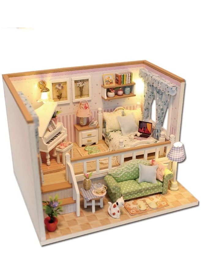 DIY Miniature Wooden Doll House Furniture Kit 17 x 13.5 12.3cm