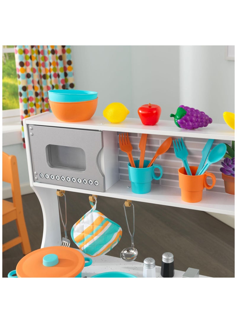 Wooden Pretend Toy Kitchen Playset