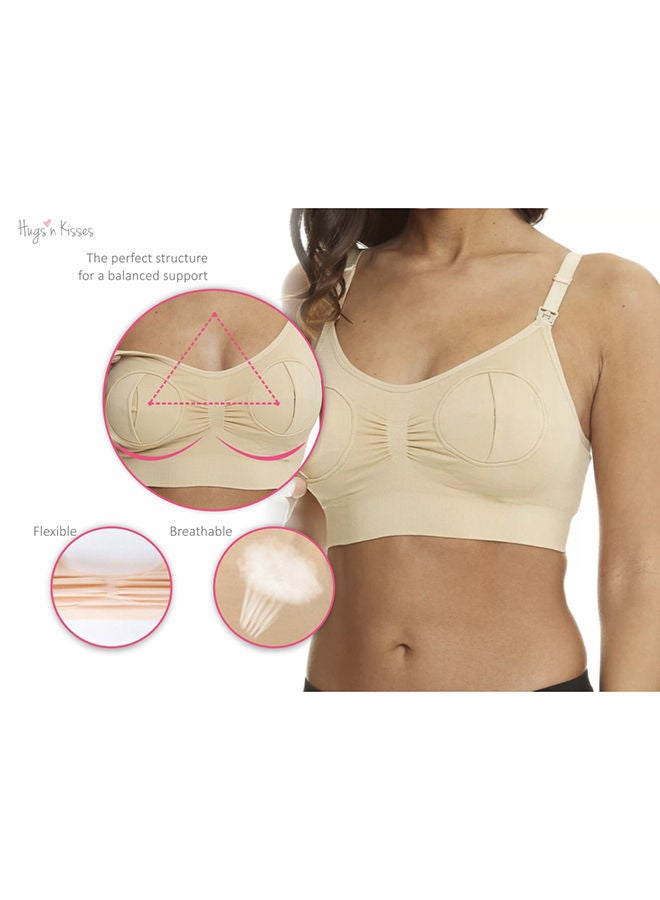 Pumping / Nursing Bra, Small - Beige