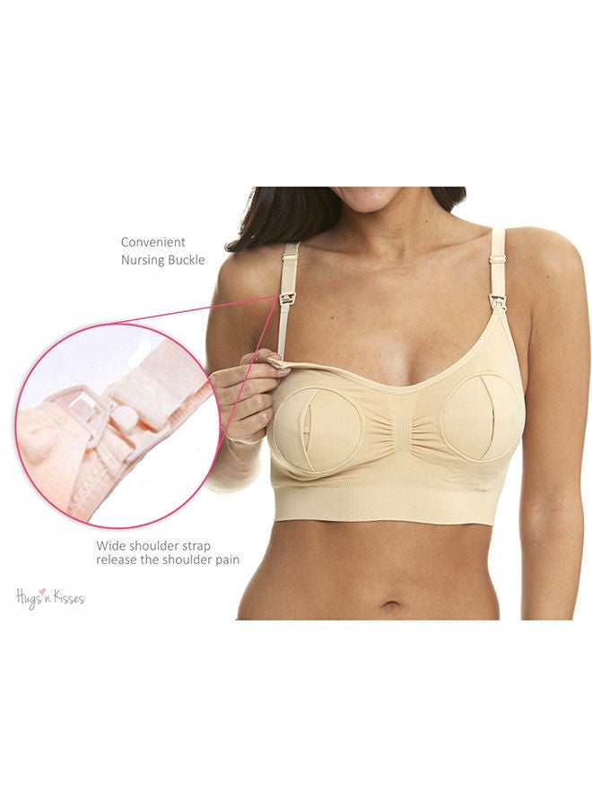 Pumping / Nursing Bra, Small - Beige