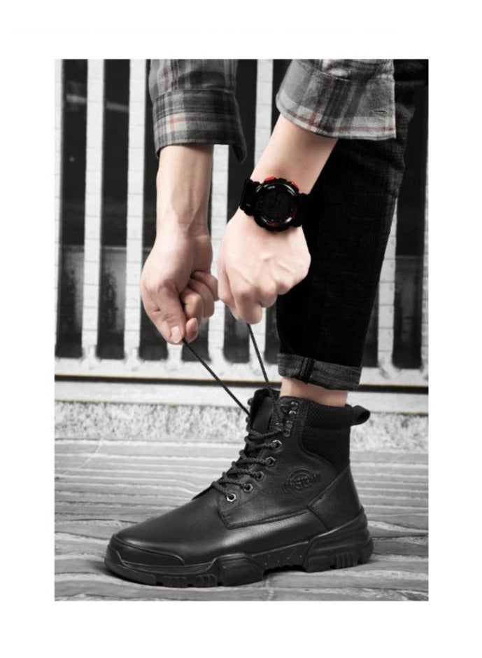 New Men's Casual Leather Boots