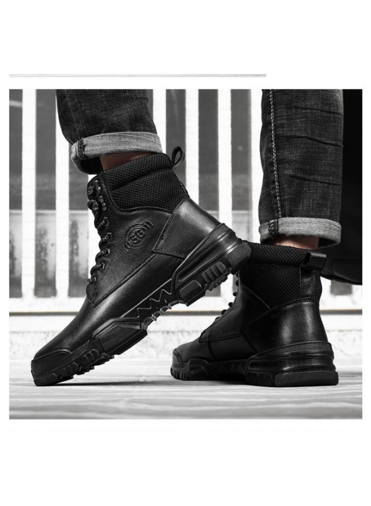 New Men's Casual Leather Boots