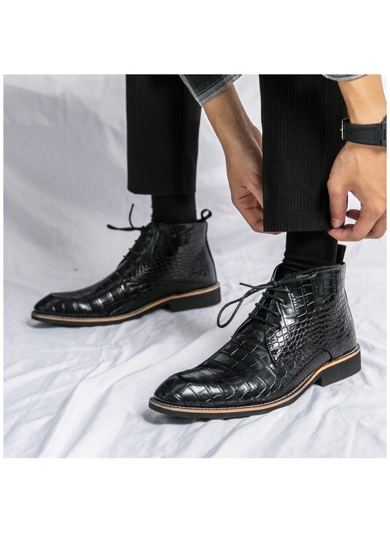 New Men's Casual Leather Boots