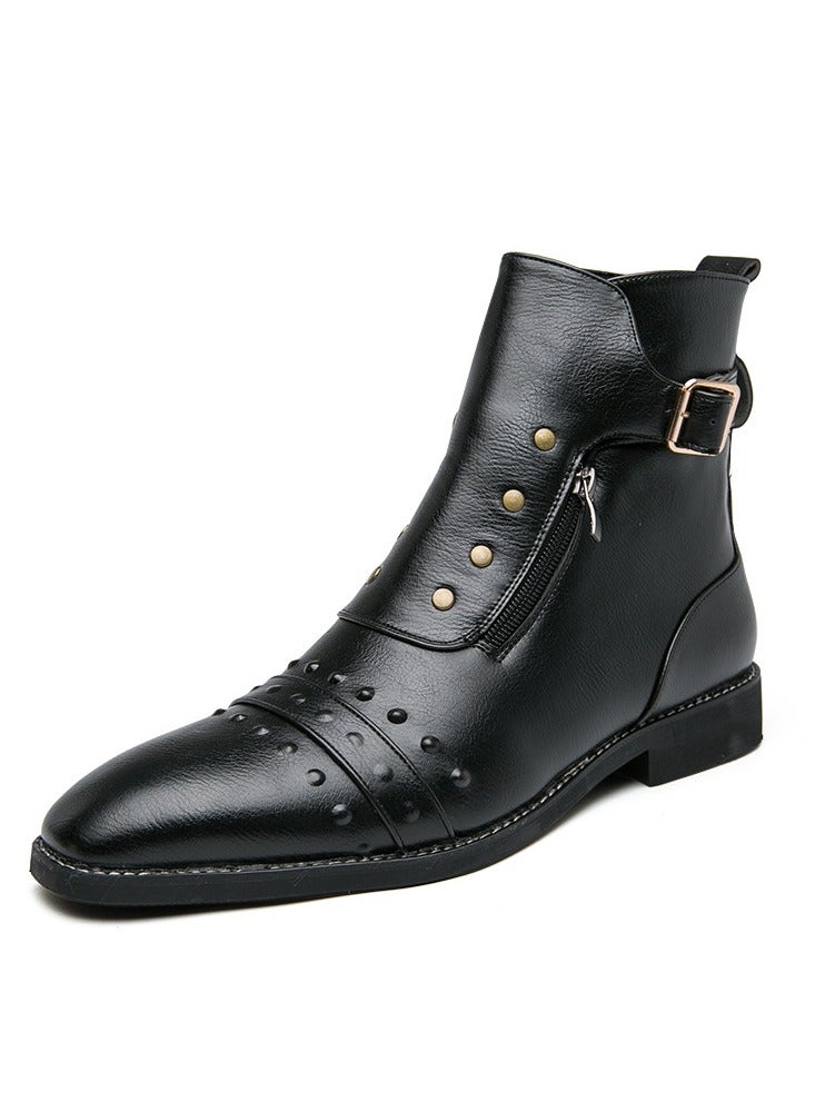 New Men's Casual Leather Boots