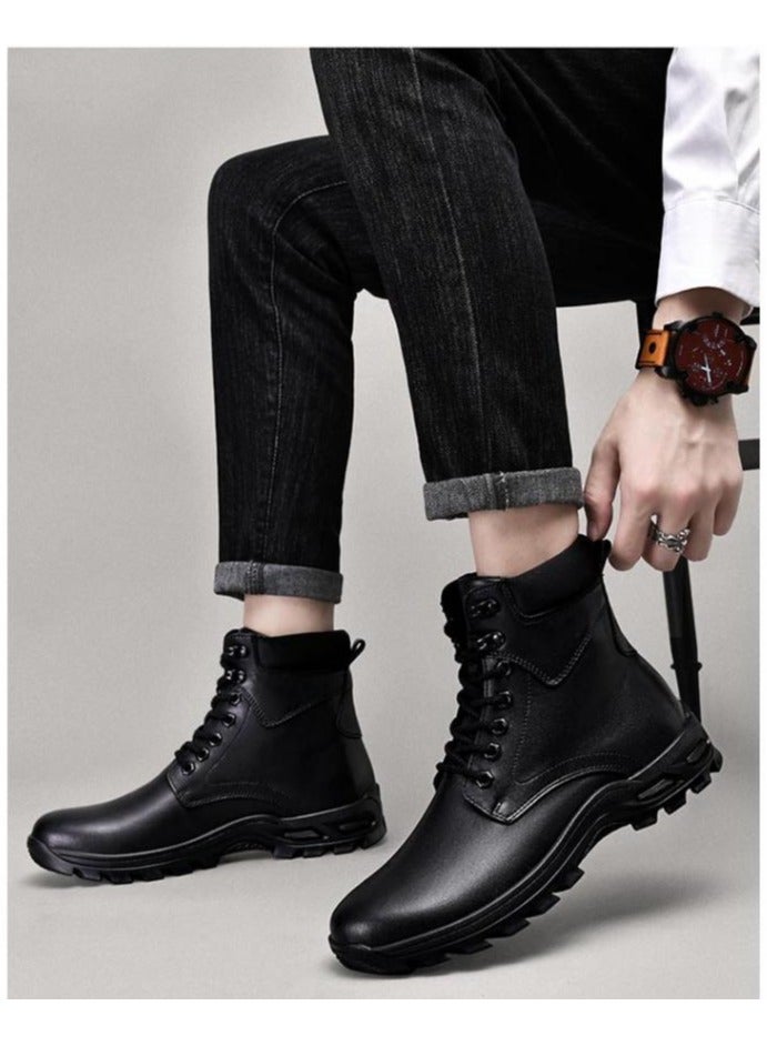 New Men's Casual Leather Boots