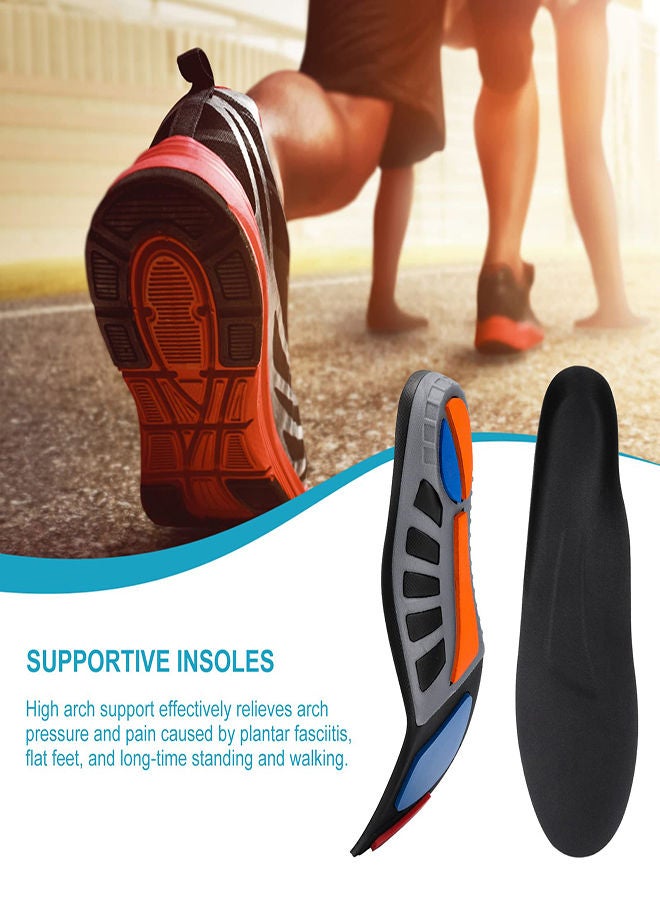 Orthotic Insoles, Plantar Fasciitis Insole, for Plantar Fasciitis Flat Feet Leg, Anti Fatigue Arch Support Shoe Insert Men Women, Relieve Foot Pain Work Boot Insoles for Standing All Day (XL: 43-44