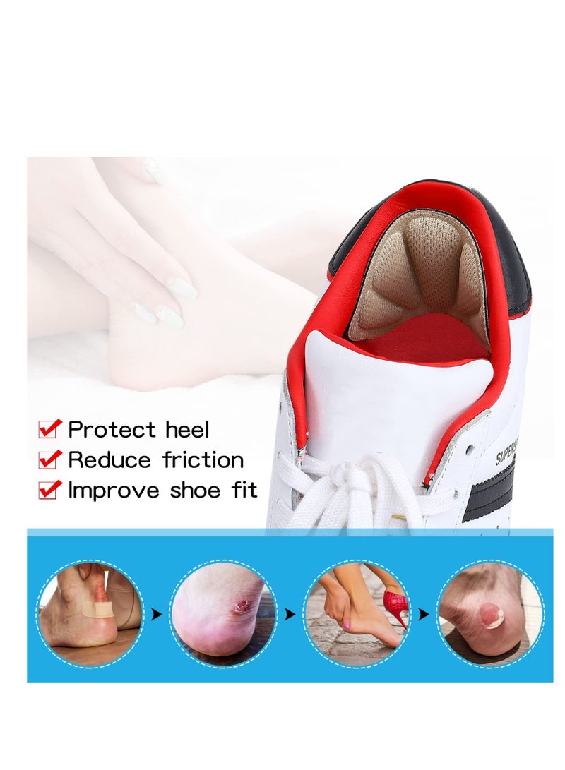 Heel Grips Liner Cushions Insole, 12 Pieces Shoes Insert Pads for Loose Too Big Shoes Prevent Rubbing Blisters Slip Filler Improve Shoe Fit and Comfort for Men Women