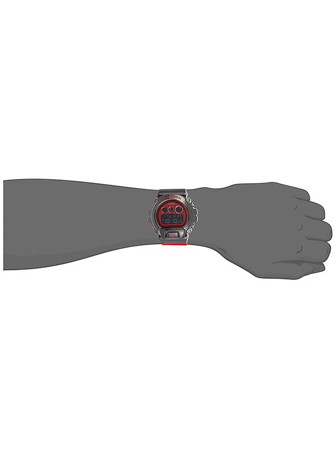 Men's Round Shape Resin Band Digital Wrist Watch 52 mm - Purple - GM-6900B-4DR