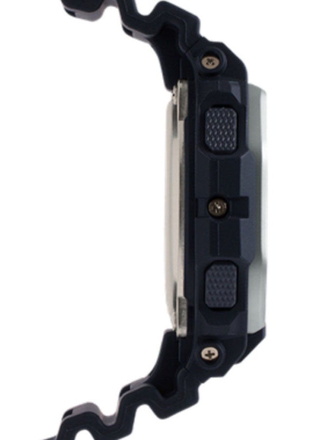 Men's Octagon Shape Resin Band Digital Wrist Watch 52 mm - Black - GBX-100-1DR