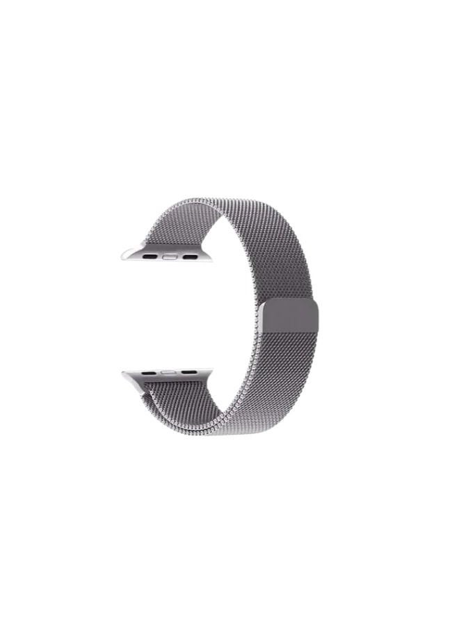 Milanese Stainless Steel Watch Strap II Silver Color II Compatible With iWatch 42mm,44mm,46mm