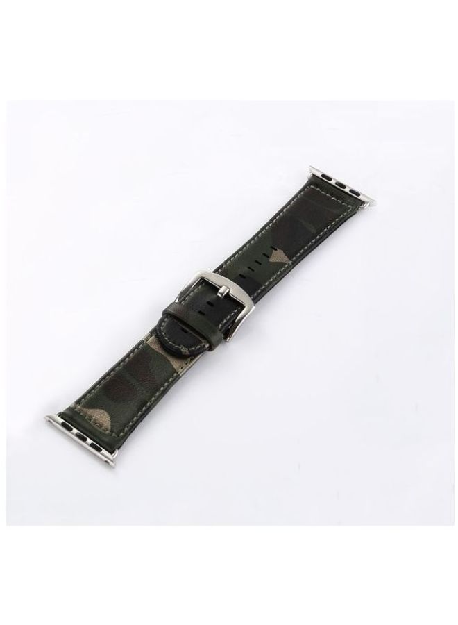 Men's Leather Camouflage Wrist Band Strap