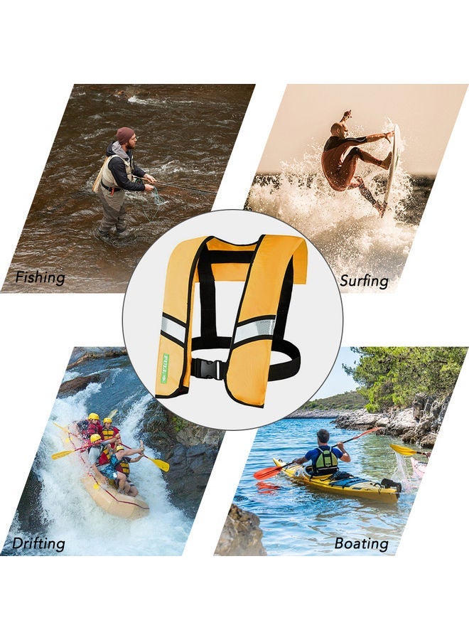 Adult Inflatable Life Jacket With Reflector 35 x 5 32cm