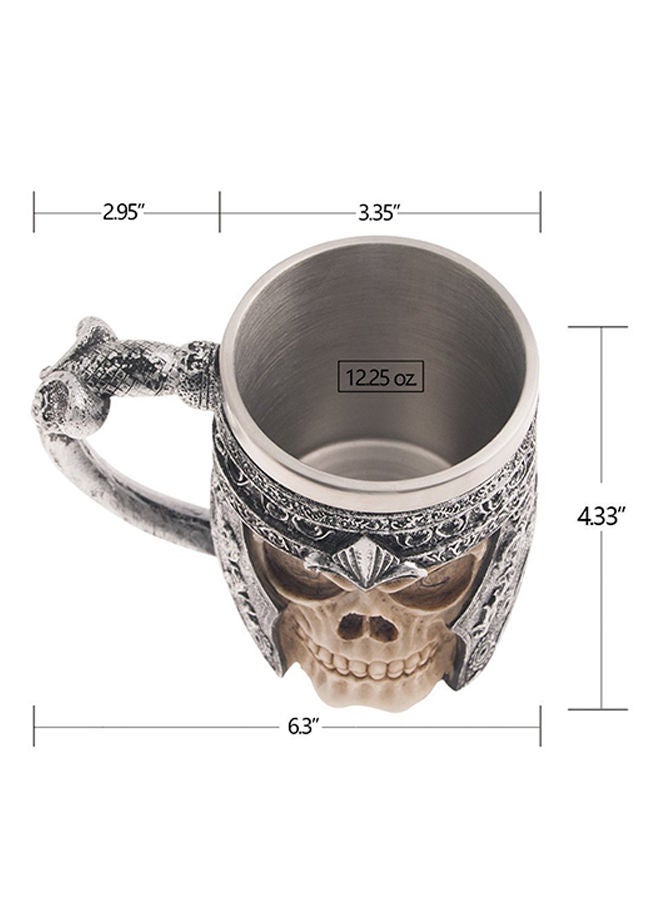 Creative 3D Skull Mug Silver 400grams