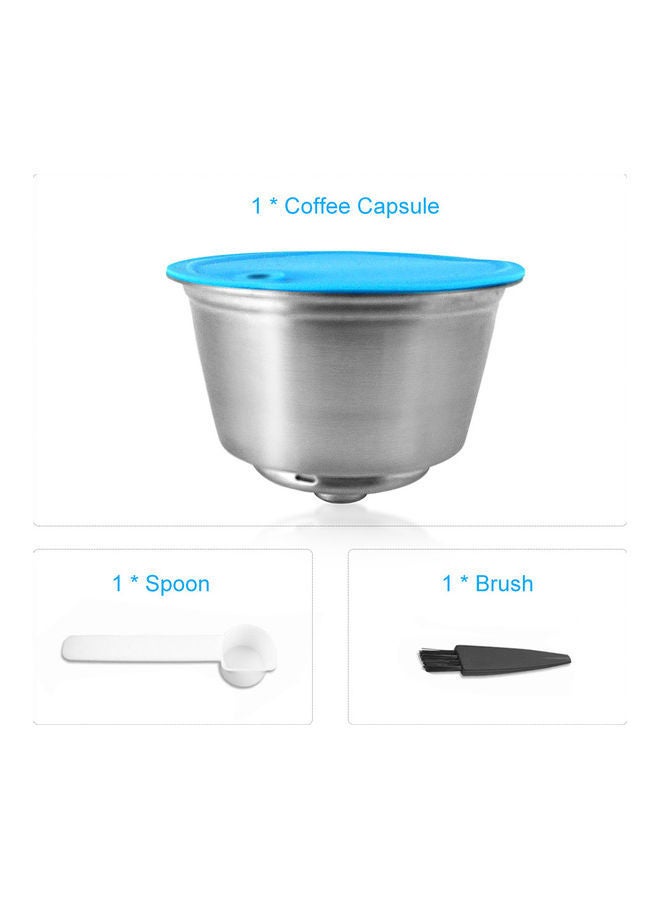Stainless Steel Refillable Coffee Capsules silver 0.055kg