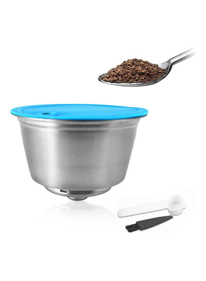 Stainless Steel Refillable Coffee Capsules silver 0.055kg