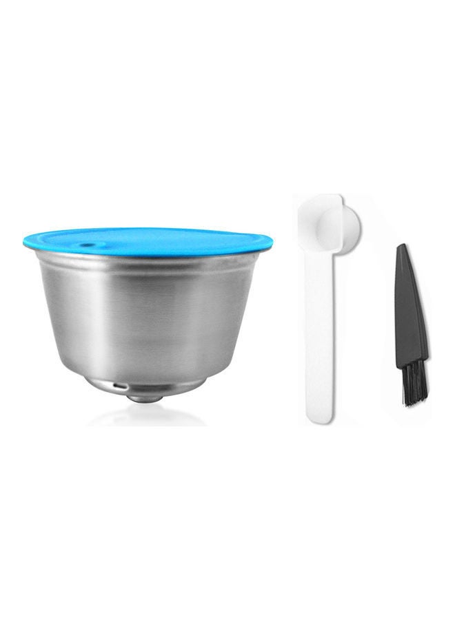 Stainless Steel Refillable Coffee Capsules silver 0.055kg