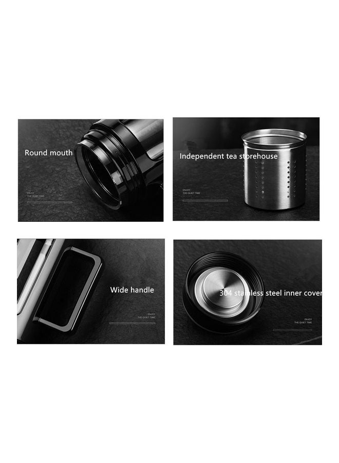 Glass Strap Business Office Portable Water Cup Black