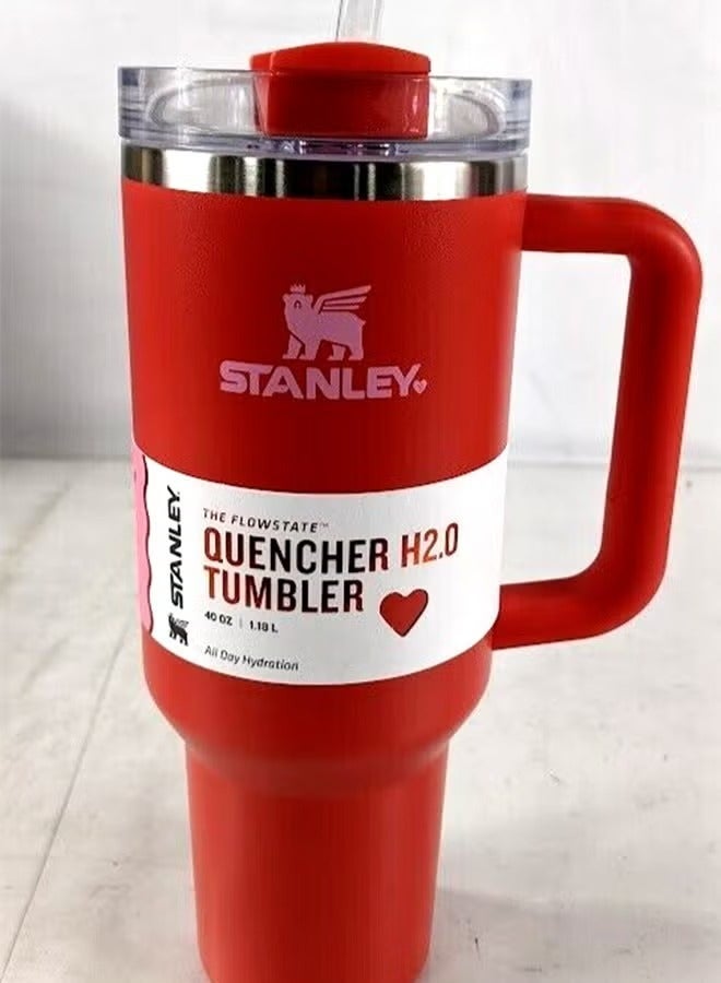 40oz Valentines Day Target Red Stainless Steel Quencher H2.0 Tumbler Cosmo Red (Target Exclusive) ﻿