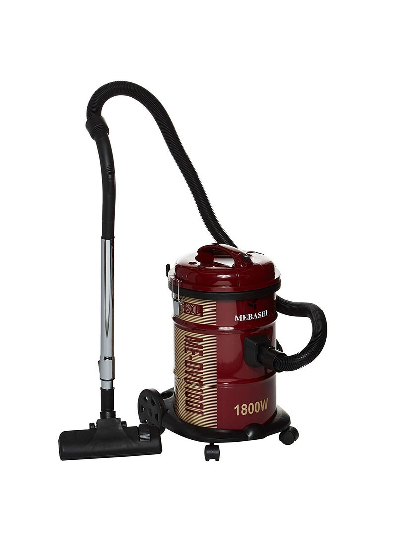 Mebashi Drum Vacuum Cleaner 20L 1800W