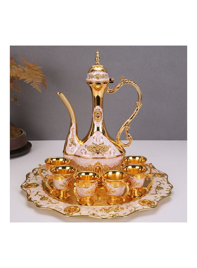 European High-End Vintage Wine Set Gold/Light Pink