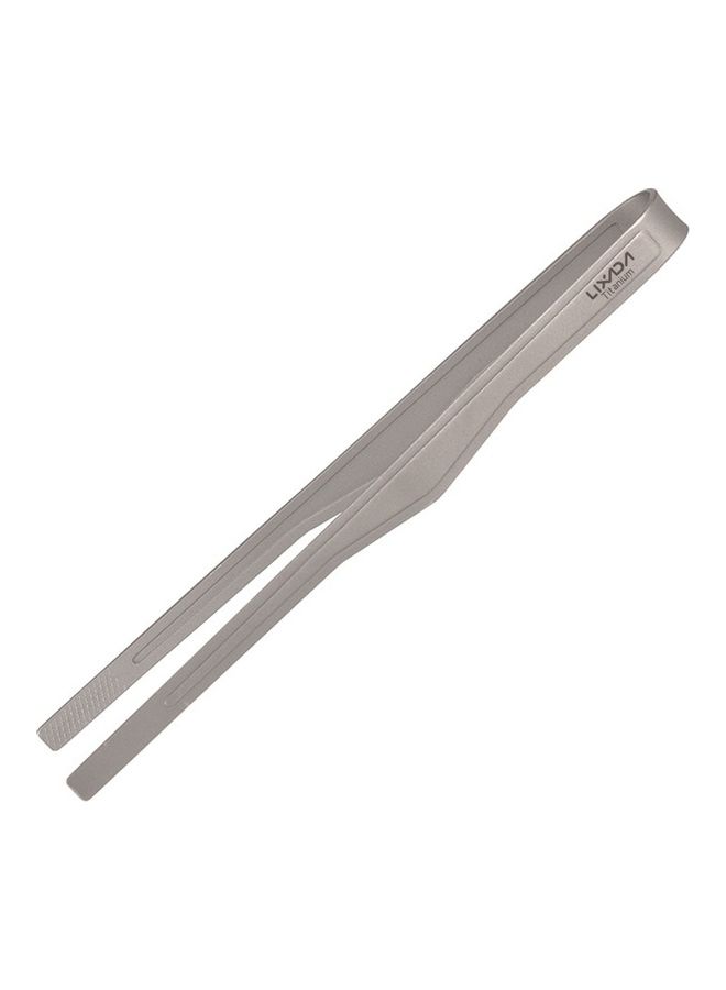 Titanium Tongs Clip Grilling Tool Outdoor Grey 25 X 7 1.5cm