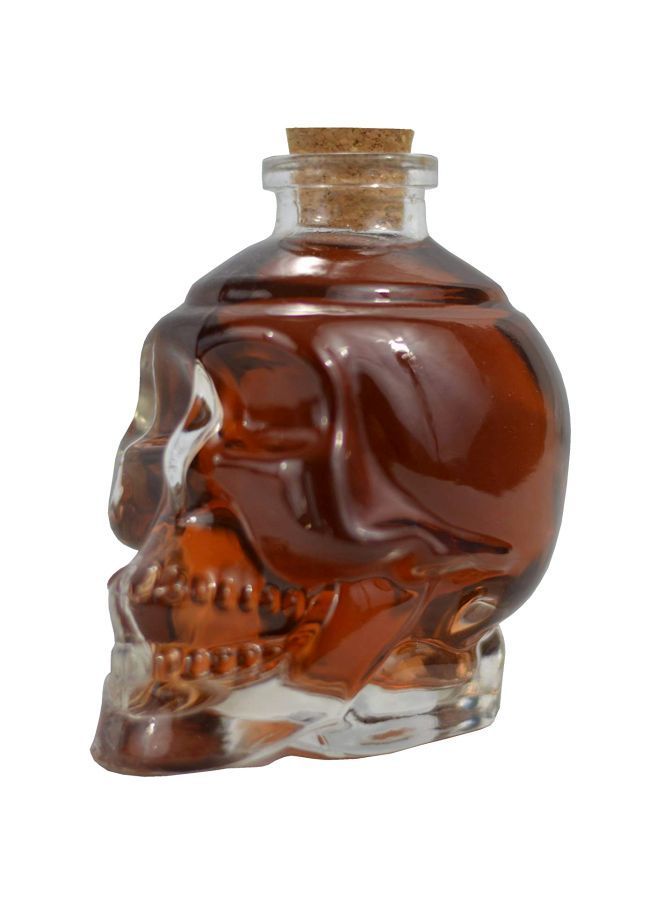 Skull Shaped Glass Decanter Clear