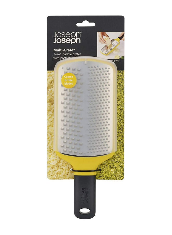 Multi-Grate 2-In-1 Paddle Grater Black/Yellow/Silver 26.5x10.5x1.8cm