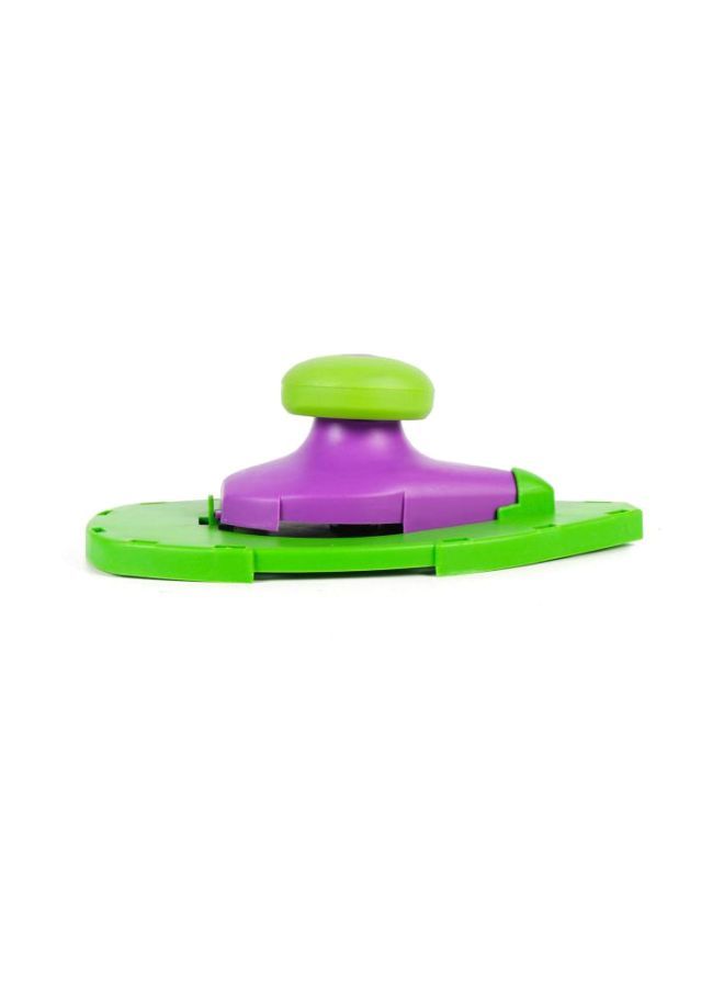 3-Piece Paint Roller With Brush And Tray Green/Purple