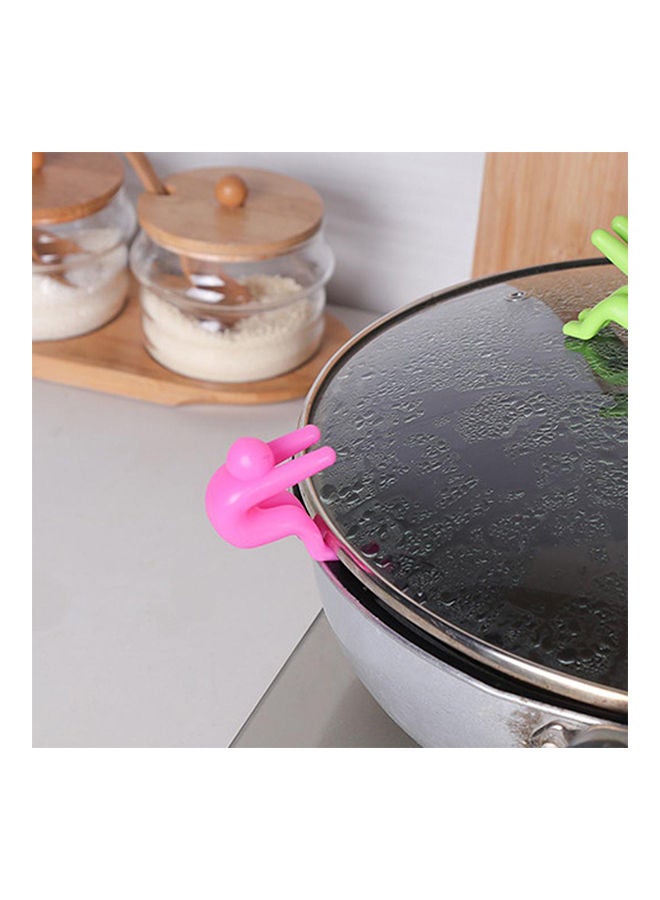 Anti Overflow Holder Preventing Lid Up With Pot Soup Kitchen Gadget Rose Red 5 x 2 4centimeter